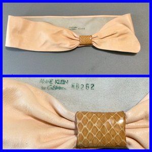 Vtg Wide Leather Belt, sz 30